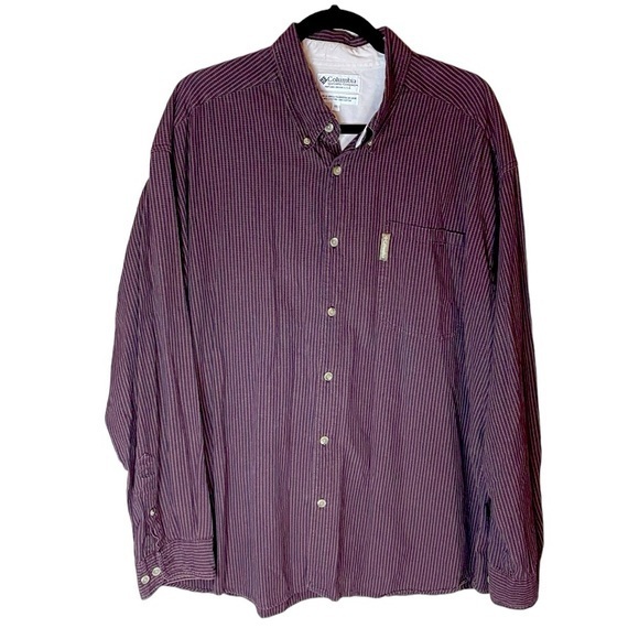 Columbia Other - Columbia Navy Red Brown Plaid Long Sleeve Button Up Shirt Size XXL